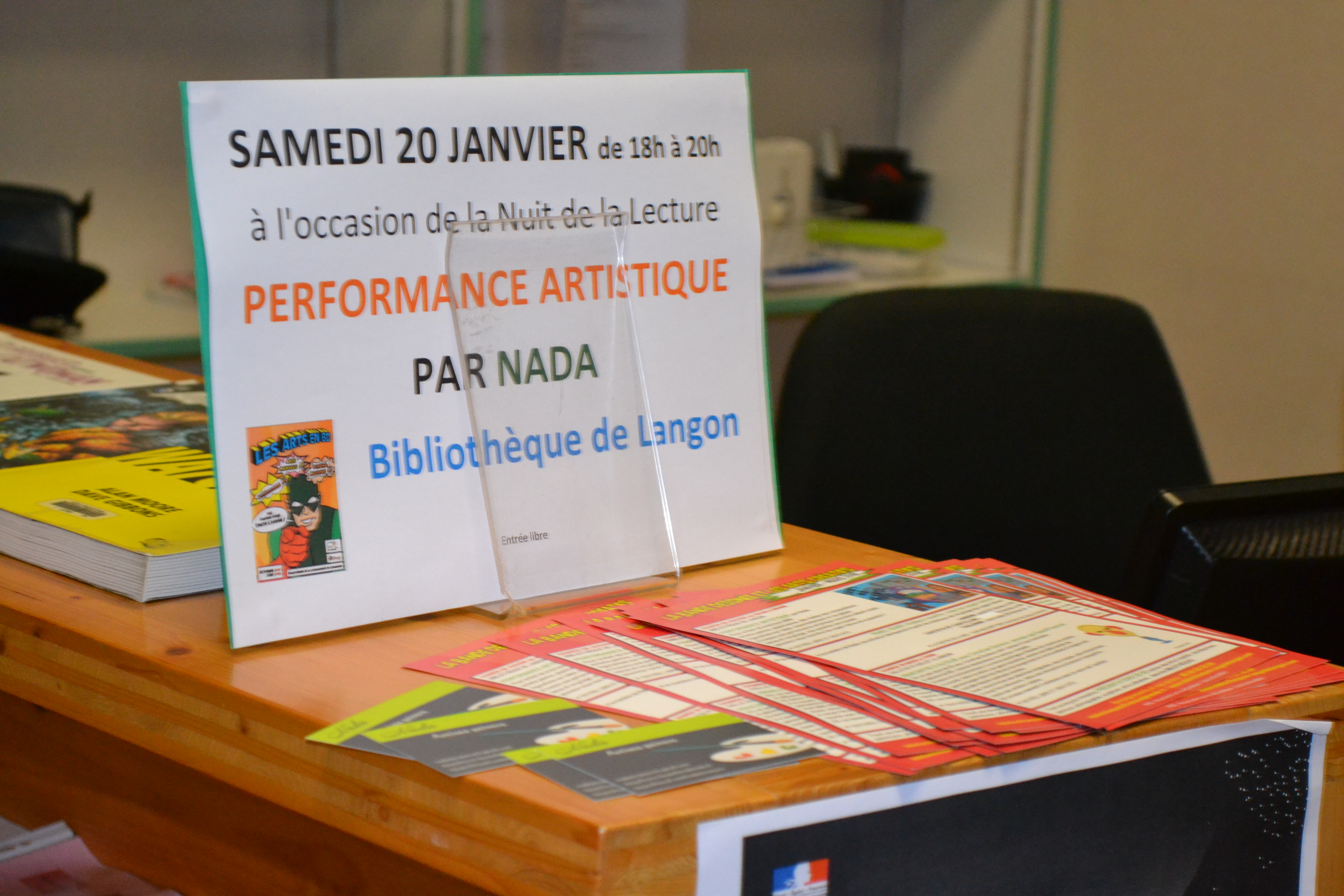 Performance artistique bibliothèque de Langon (5)